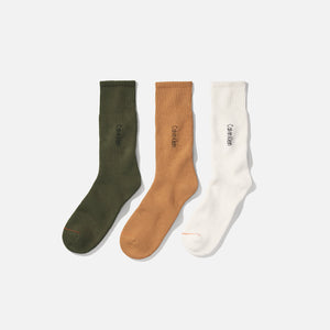 Calvin Klein x Heron Preston Men`s Socks (3 Pack) - Olive / Mud / Chalk