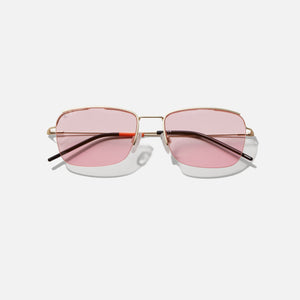 Calvin Klein x Heron Preston Metal Frame Sunglasses with Floating Bio Lens - Pink
