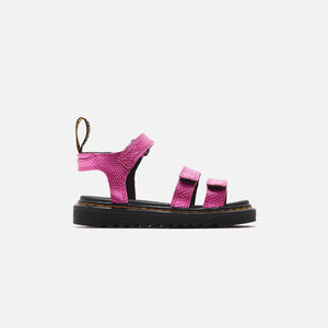 Dr. Martens Junior Reptile Strappy Leather Sandal - Pink