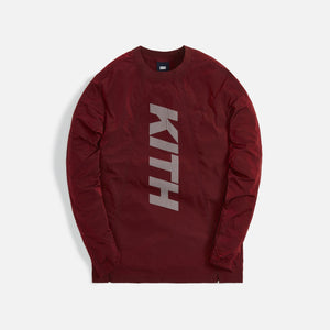 Kith L/S Panelled Wrinkle Nylon Pullover - Red Dahlia