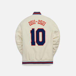 KITH & Golden Bear for New York Knicks Varsity Jacket - Sandrift