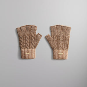 Kithmas Cable Knit Fingerless Gloves - Quicksand