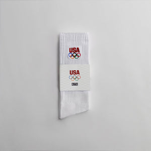 Kith for Team USA 5 Rings Socks - White