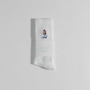 Kith Floral Socks - White