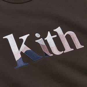 Kith Women Landscape Serif Embroidered Asher Crew - Saddle