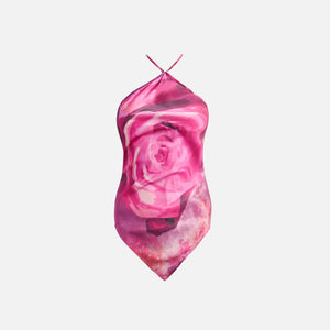 Kim Shui Halter Scarf Top - Pink Rose