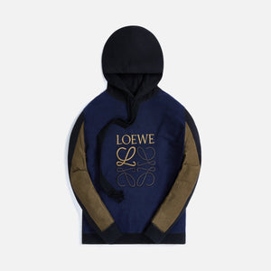 Loewe Reverse Fleece Hoodies - Navy / Black