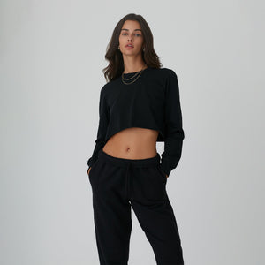 Kith Women Lucy Cropped L/S II - Black