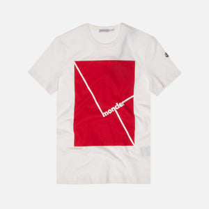 Moncler Maglia Graphic Tee - White / Red