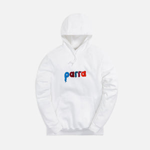 by Parra Bird Face Front Hooded Sweatshirt - White