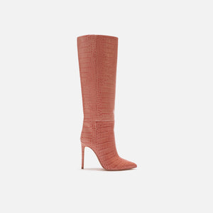 Paris Texas Embossed Croco Stiletto Boot - Pink