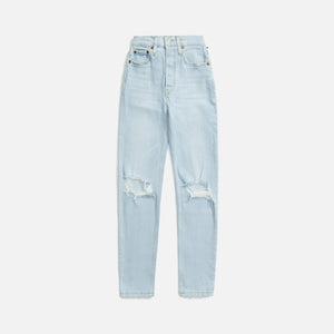 ReDone 90s High Rise Ankle Crop - Destroyed Icy Blue