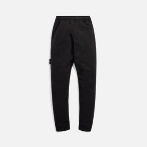 Stone Island Cotton Fleece Garment Dyed Jogging Pants - Black