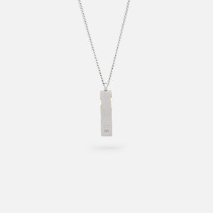 Tom Wood Mined Cube Pendant 20.5in - Reflective / Silver