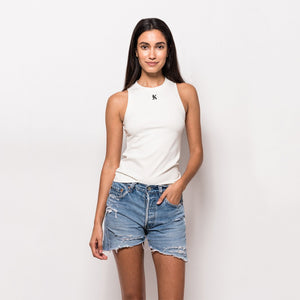 Kith K Fitted Tank Top - Off White