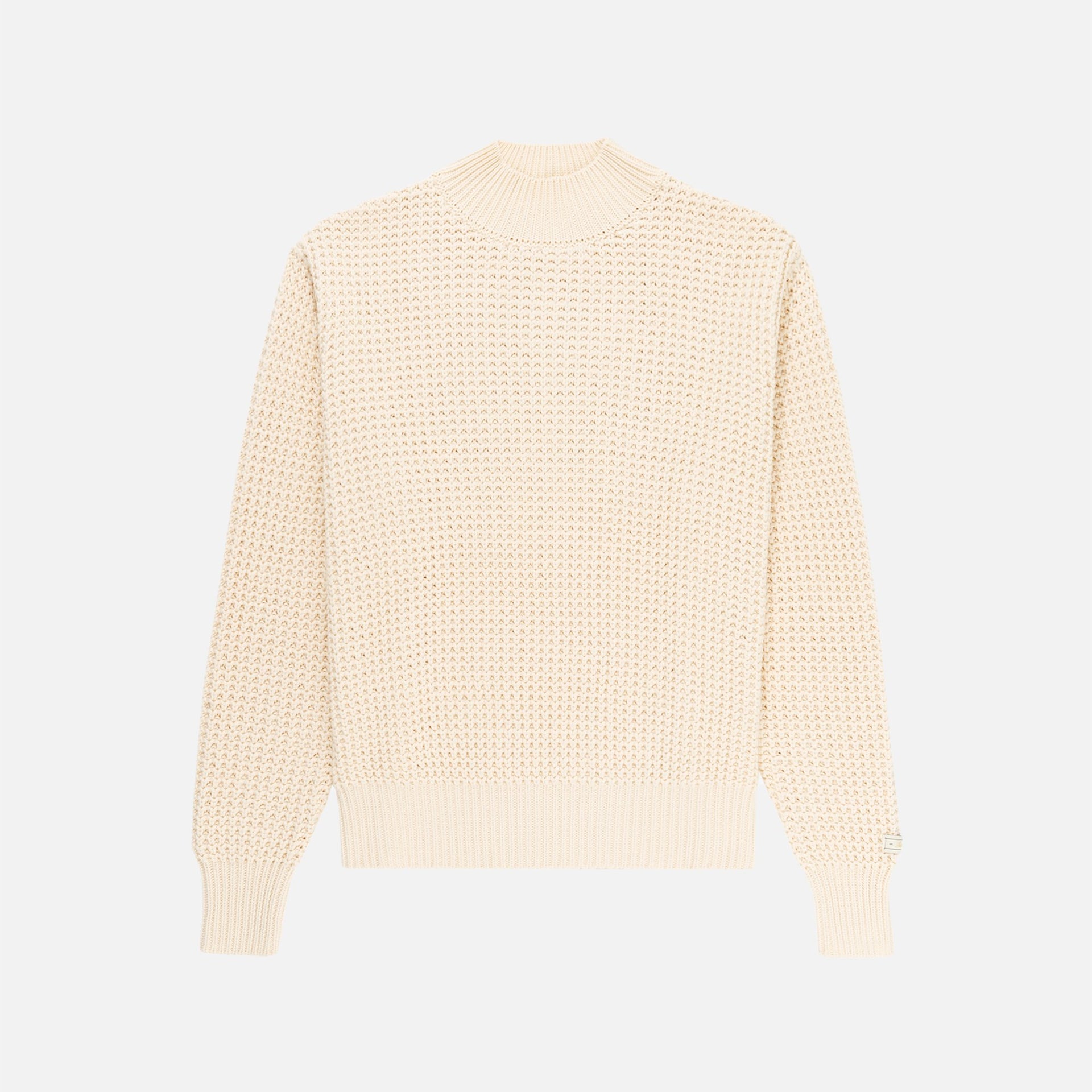 Aimé Leon Dore Mockneck Waffle Knit Sweater - Parmesan