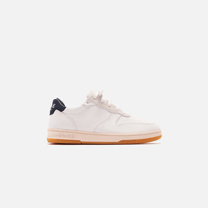 Clae Malone Milled Leather Sneaker - White / Navy