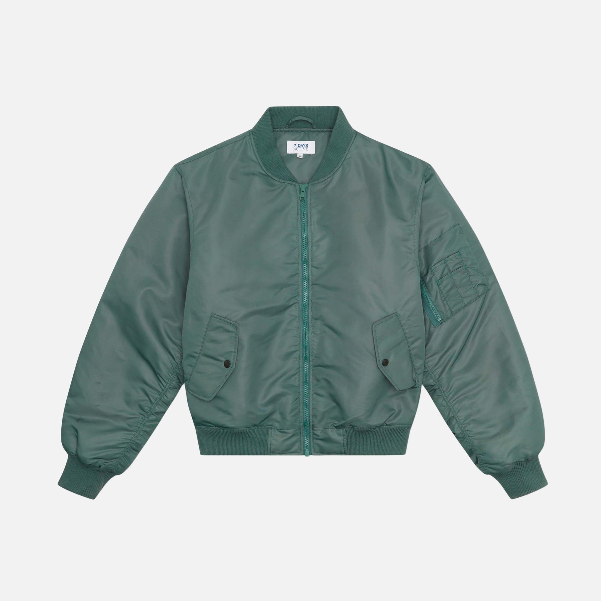 7 Days Active Bomber Jacket - Dust Green