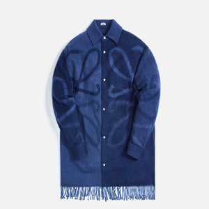 Loewe Anagram Blanket Shirt - Dark Navy Blue