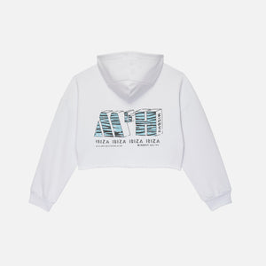 MISBHV The MBH Hotel & Spa Cropped Hoodie - White