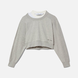 Proenza Schouler L/S Sweatshirt - Grey Melange / White