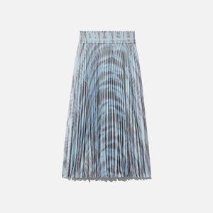 Proenza Schouler Printed Pleated Long Skirt - Light Blue / Grey