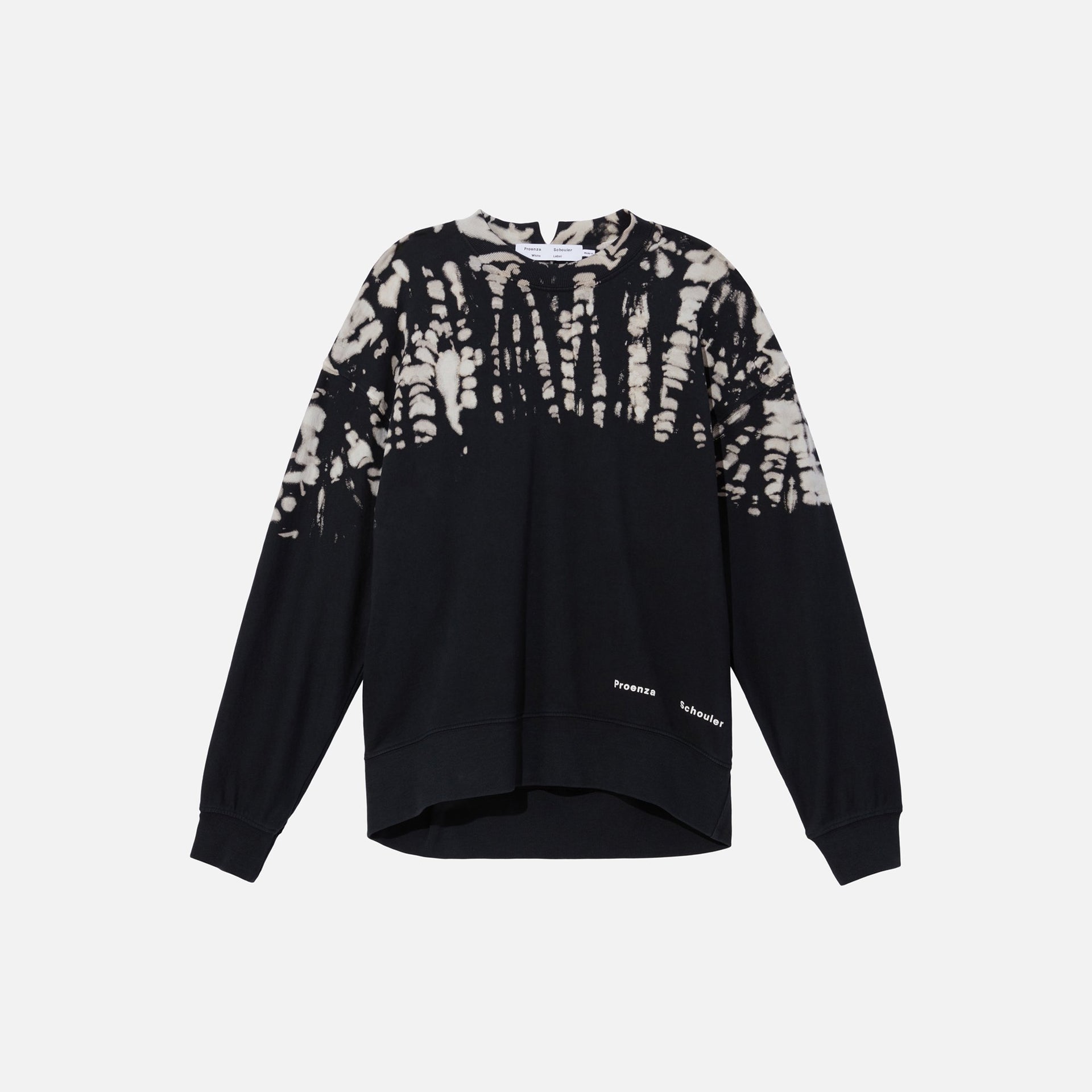 Proenza Schouler Fluid Sweatshirt Tie Dye L/S - Black / Pear